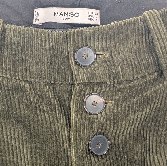 Mango Olive Corduroy Pants - Picture 6 of 9